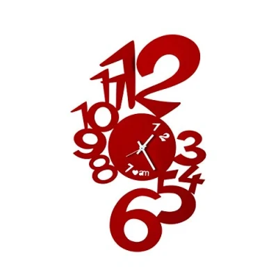 Image de Arti E MESTIERI Orologio DA PARETE Lupin in Ferro Colore Rosso