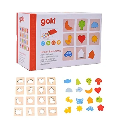 Image de Goki Feel a Pair Puzzle Jeu de mémoire en Bois, 56968, Multicolore, S