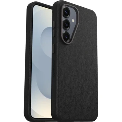 Image de Otterbox Coque Symmetry Series Cactus Leather pour Samsung Galaxy S25, Antichoc, résistante aux Chutes, de Protection Fine, supporte 3X Plus Chutes Que la Norme Militaire, Noir