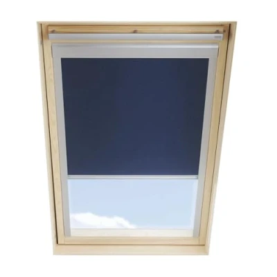 Image de Store Occultant Compatible avec VELUX S06, 606, 4, Bleu Foncé