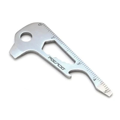 Image de POCARDO KEY TOOL Outil multifonction 12 en 1 pour organisateur de clés Accessoire porte clefs forme clé Tournevis, ouvre bière, clé, règle, paquet