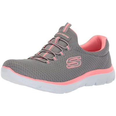 Image de Skechers WIDE FIT Summits Baskets basses, Femme, Taille: 38.5, Grey/pink