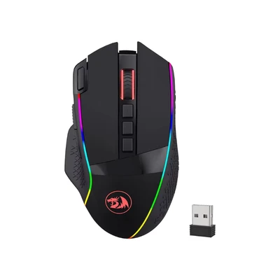 Image de Redragon M991 Souris de jeu sans fil 19000 DPI avec bouton tir rapide, 9 touches macro, puissance continue 45 heures et rétroéclairage RVB pour PC/Mac/ordinateur portable