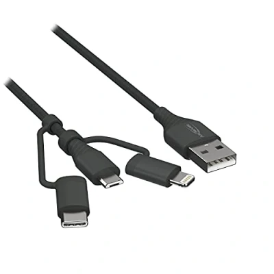 Image de USB 3 in 1ANSMANN Micro/Type C/ Lightning Daten und Ladekabel, 120cm