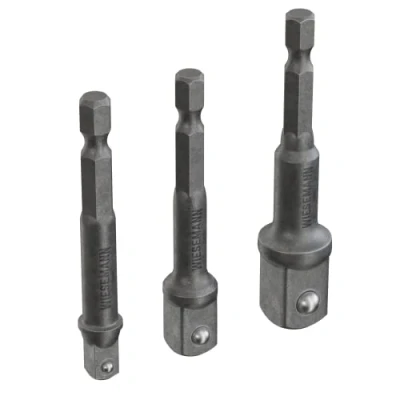 Image de Adaptateur de Forage Set 3Pcs Hex sur la Place WIESEMANN 1893 I Prise pour 1/4, 3/8, 1/2 Acier CV 81048
