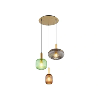 Image de Globo Lampe suspendue Normy rond en laiton 15469 3H