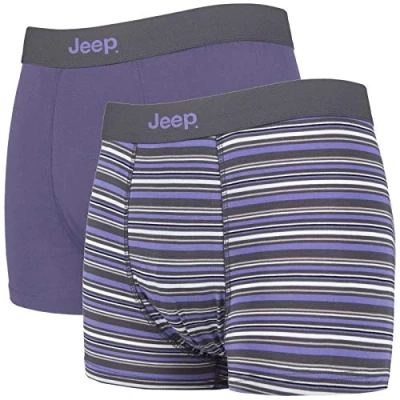 Image de Jeep Lot de 3 Homme Respirant Slip Caleçon Boxer en Fibre Bambou (Char/Violet, XL)