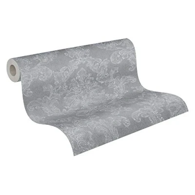 Image de A.S. Création Papier peint intissé Elegance 3 grisaille blanc 10,05 m x 0,53 305184