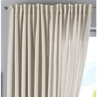 Image de Gardinenbox Rideau Passants cachés Cationic « JENA » Aspect Lin Opaque avec embrasses, Polyester, Sable, HxB 250x300 cm