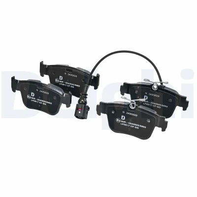 Image de DELPHI LP3917 Jeu de plaquettes frein contact signal d&#039;usure inclus avec tôle anti bruit sans accessoires AUDI: A3 Sportback, Berline