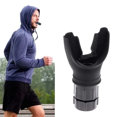 Image de LONGHAO Appareil d&#039;Entraînement Respiratoire,Appareil Exercise Pulmonaire,Dispositif d&#039;exercice Respiratoire,Outil Respiratoire Portable pour Poumons avec Résistances Réglables (Noir)