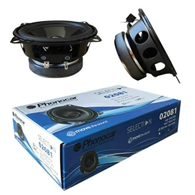 Image de 2 Haut parleurs Compatible avec PHONOCAR SELECTION 02081 woofer 10,00 cm 100 mm 4&quot; de diamètre 50 Watt rms 140 Max 4 ohm 90 DB Voiture, la Paire