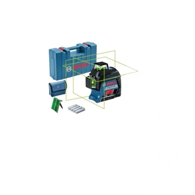 Image de Bosch Professional Niveau Laser Lignes GLL 3 80 G (laser vert, pour l&#039;intérieur, portée : jusqu’à 30 m, 4 piles AA, dans coffret de transport)