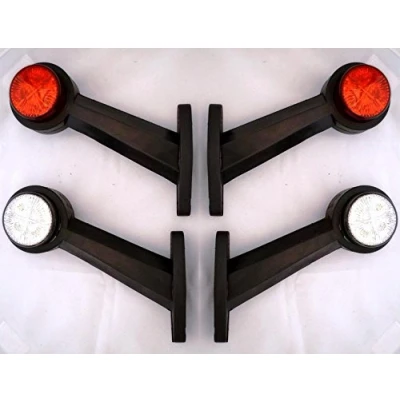 Image de 4x 24V Blanc LED Rouge arrière Feux de gabarit pour camion remorque camper caravane Bus van