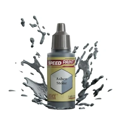 Image de The Army Painter Speedpaint Ashen Stone 2.0, Peinture Acrylique Unique 18ml Solution De à Une Couche Pour Figurines Comme Warhammer 40k et Dungeons and Dragons.