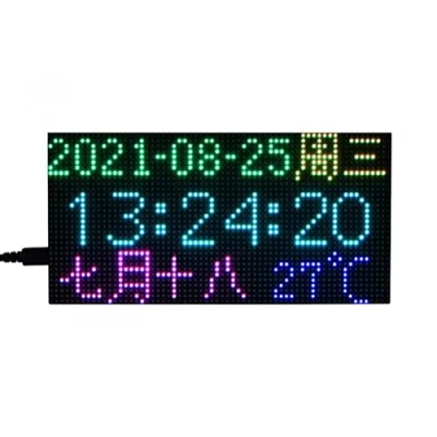 Image de RGB Full Color LED Matrix Panel for Raspberry Pi and Ardui, 4mm Pitch, 64x32, Brightness Adjustable,2048 Individual LEDs