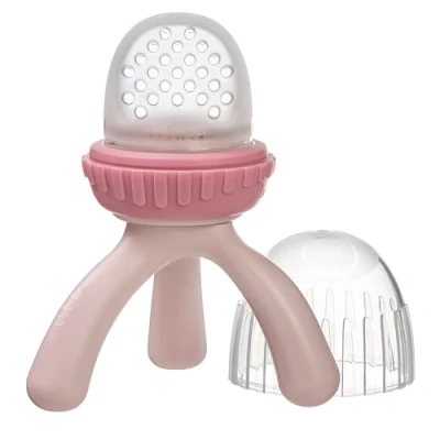 Image de B.BOX Sucette Grignoteuse bébé à trépied Tétine Découverte Nourriture pour 4 mois+ en Silicone qualité Alimentaire Sécurisée fruits légumes morceaux Lemon Sherbet