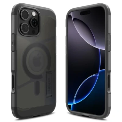 Image de Coque pour iPhone 16 Pro Max Spigen Tough Armor MagSafe Noir Givré