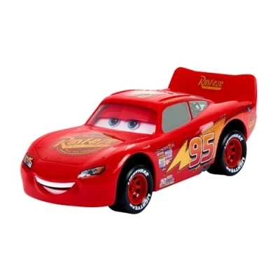 Image de Mattel Disney Pixar Cars Petite Voiture Flash Mcqueen En Mouvement Avec Yeux Et Bouche Mobiles Pour Des Expressions Faciales Modulables, À Collectionner, Jouet Enfant, A Partir De 3 Ans, HPH64