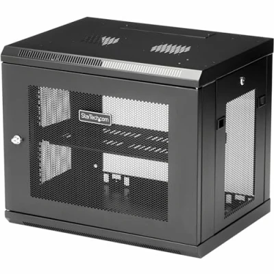 Image de StarTech.com Rack serveur 9U a montage mural Boitier Armoire Jusqu&#039;a 43,1 cm de profondeur reseau de…
