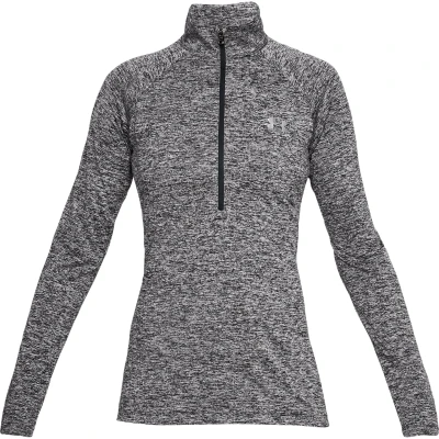 Image de Under Armour TECH ZIP Twist Tshirt à manches longues, Femme, Taille: Small, Black/metallic silver