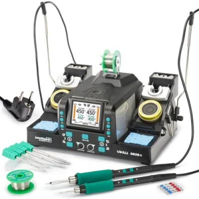 Image de YIHUA 982D II 2 IN 1 Station de Soudage Précision fer a souder avec à C210 et C245 Calibration Automatique, Écran Adaptatif Contrôle Rapide Kit Soudure