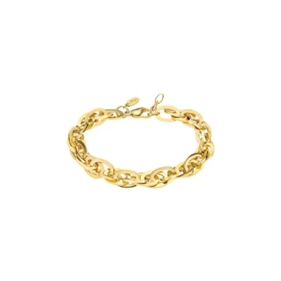 Image de Bracelet Lotus Style mailles entrelacées acier doré Couleur de la matière:Jaune