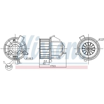 Image de NISSENS 87617 Pulseur d&#039;Air sans régulateur intégré