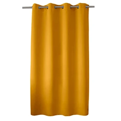 Image de ED ENJOY HOME Rideau Occultant avec Œillets argentés, Jaune Moutarde, 140x180cm, 100% Polyester, Tissu Certifié Oeko TEX, Collection Réglisse