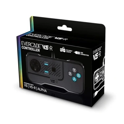 Image de Manette de jeu Just For Games Filaire Gris noir Evercade VS R et Alpha