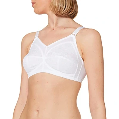 Image de SASSA Soft bh Jacquard Soutien gorge de tous les jours Emboîtant uni Femme Blanc (Weiß 00100) FR: 105C (Taille fabricant: 90C)