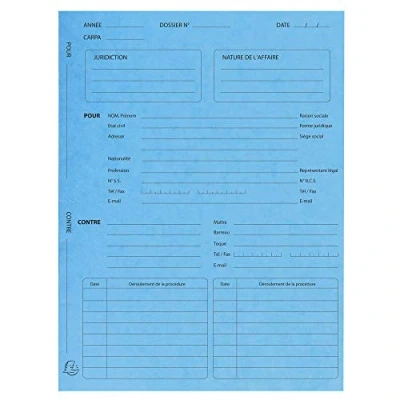 Image de Exacompta Réf. 445102E 25 dossiers de procédure carte lustrée 25x32cm Turquoise