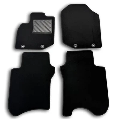 Image de MTC Tapis de Sol pour Honda Jazz II 2008 à 2012 sur Mesure, antidérapant, Talonnette en Caoutchouc renforcée, Boutons d&#039;ancrage, Noir