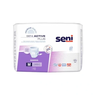 Image de Seni Slips Absorbants Active Plus M Absorption Level 7 Protection Fuite Urinaire Incontinence Couche Adulte Anti Odeur Ultra Doux 8x10