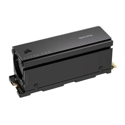 Image de Corsair MP700 Pro avec Refroidisseur 4 to M.2 PCIe Gen5 x4 NVMe 2.0 SSD 2280 Jusqu&#039;à 12 400 Mo/s en Lecture Séquentielle TLC NAND Haute Densité Noir