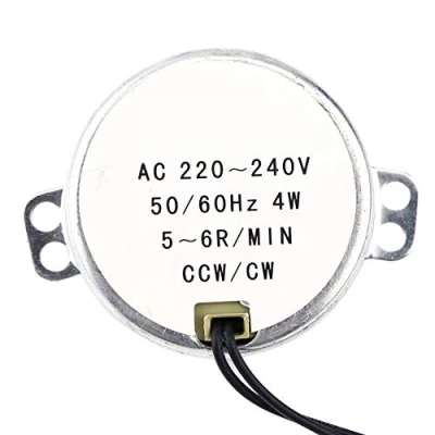 Image de AC 220 240V 4W Moteurs Synchrones 50/60Hz CCW/CW Moteur à Engrenages de Synchronisation(5 6RPM)