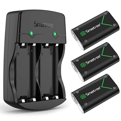Image de Smatree Kits Batterie Rechargeable pour Manette Xbox Series X/Xbox S/Xbox One/Xbox One Elite sans Fil,2000mAH (3 Pack) NI MH Batteries et Chargeur avec 2 Slots