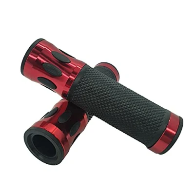 Image de one by Camamoto poignées de Guidon Moto (77344318D Paire Noir/Rouge Compatible avec et Scooter, poignée optimale, ø Gauche 22 mm/DX 25 mm Longueur 135 mm)