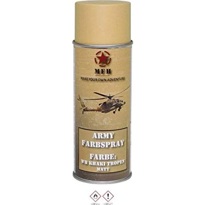 Image de MFH Farbspray Army wH Kaki Tropen Mat 400 ML