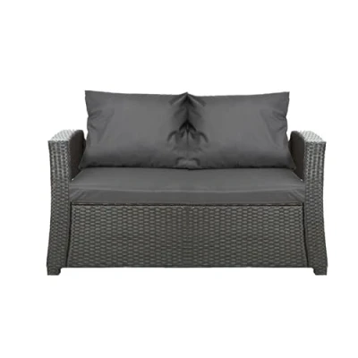 Image de Setgarden® Coussin d&#039;extérieur Pour banc de jardin en rotin synthétique balancelle Anthracite 110 x 50 cm