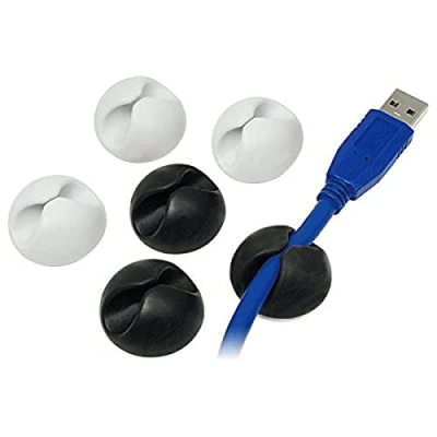 Image de LogiLink KAB0009 Pack de 6 Attaches adhésives pour Câble Multicolore