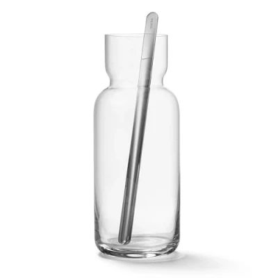 Image de Aarke Nesting Carafe, Carafe en Cristal (1,1 litre) + Cuillère à Mélange Acier