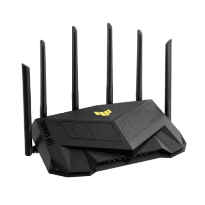 Image de ASUS TUF Gaming AX6000 Routeur de Jeu Extensible Double Bande WiFi 6, Ports 2,5 G, Port Jeu, Mode Mobile, Transfert Port, sécurité réseau sans abonnement, Protection instantanée,