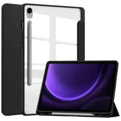 Image de Coque tablette rigide Trifold iPad Samsung Tab S9 FE / Noir iMOSHION®