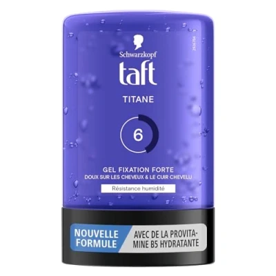 Image de Schwarzkopf Taft Gel Tube Coiffant Titane Résistance Humidité Fixation Forte Doux sur les cheveux Tenue longue durée Sans Effet Collant Formule Provitamine B5 300 ml