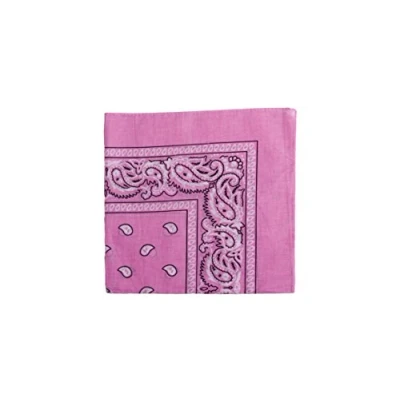 Image de Bandana en coton motif cachemire Rose Taille Unique