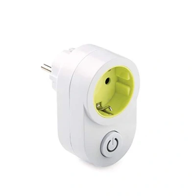 Image de Famatel Chargeur/Prise Interrupteur on/Off Économiseur d&#039;espace Nécessite pour Voyage Protection Enfant Blanc et Jaune Petit