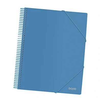 Image de DOHE Porte vues de 30 pochettes PP (80 mic) A4 à spirale Bleu