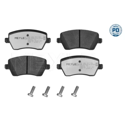 Image de MEYLE 025 239 7317/PD Jeu de plaquettes frein PD Quality Essieu avant contact signal d&#039;usure exclu avec tôle anti bruit, vis/boulons