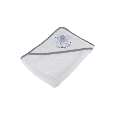 Image de Bébé Douceur, Cape de Bain 75 x cm 100% Coton 300Gsm Poulpe Ocean